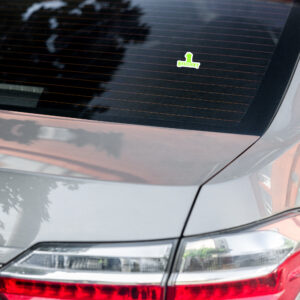 Green and White Sticker