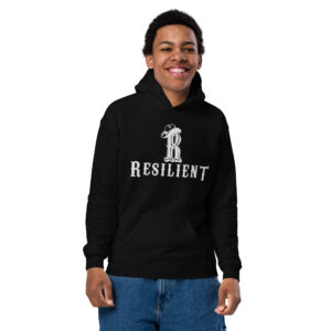 Resilient and Slogan Youth Hoodie