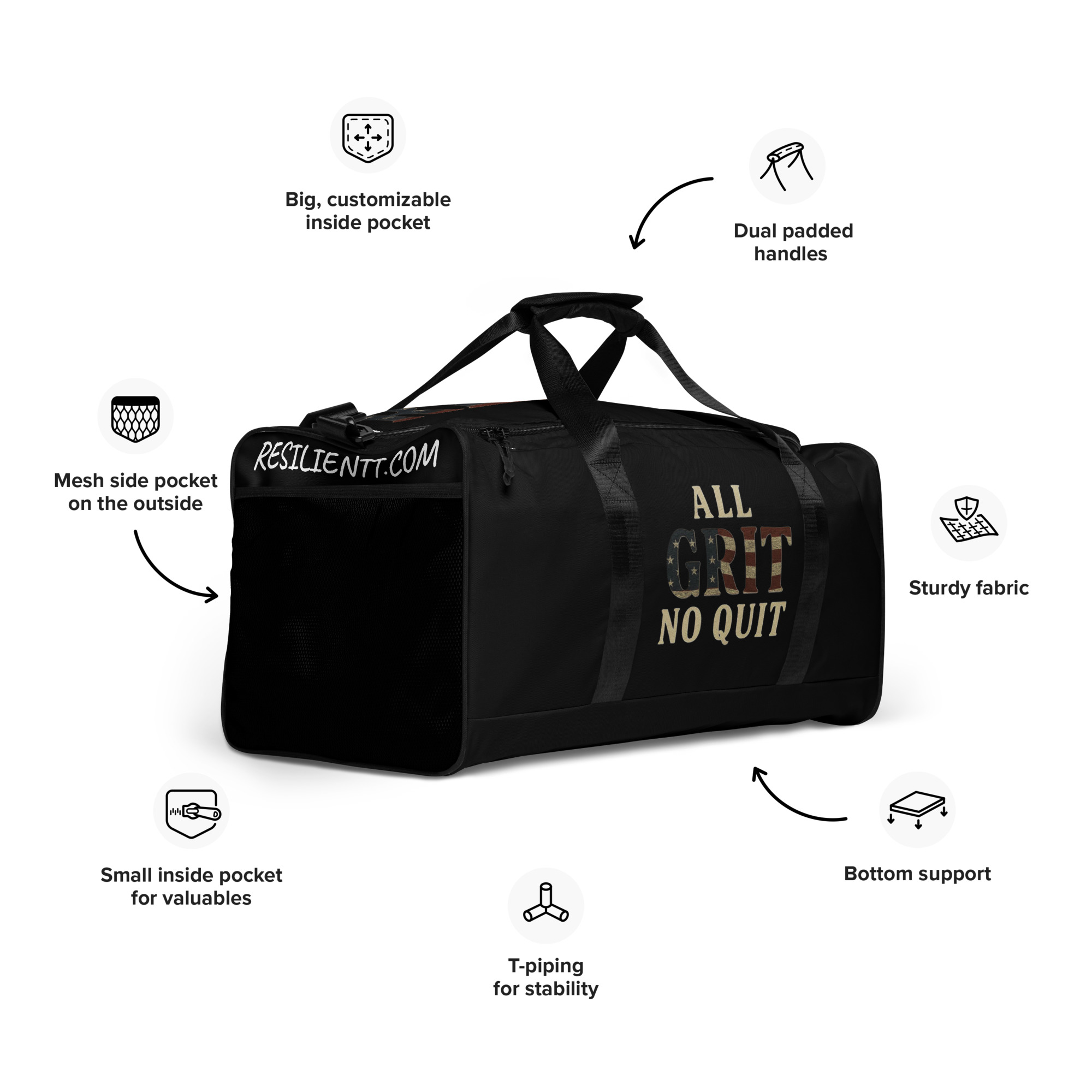 Patriotic Resilient Duffle bag - Image 10