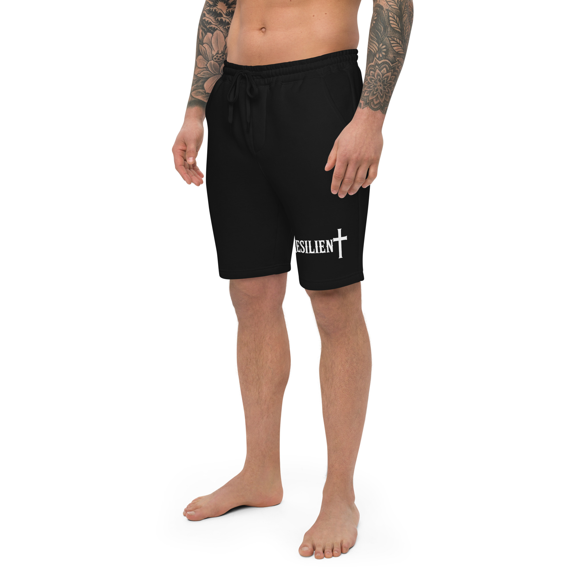 Unisex Cross Fleece Shorts - Image 3