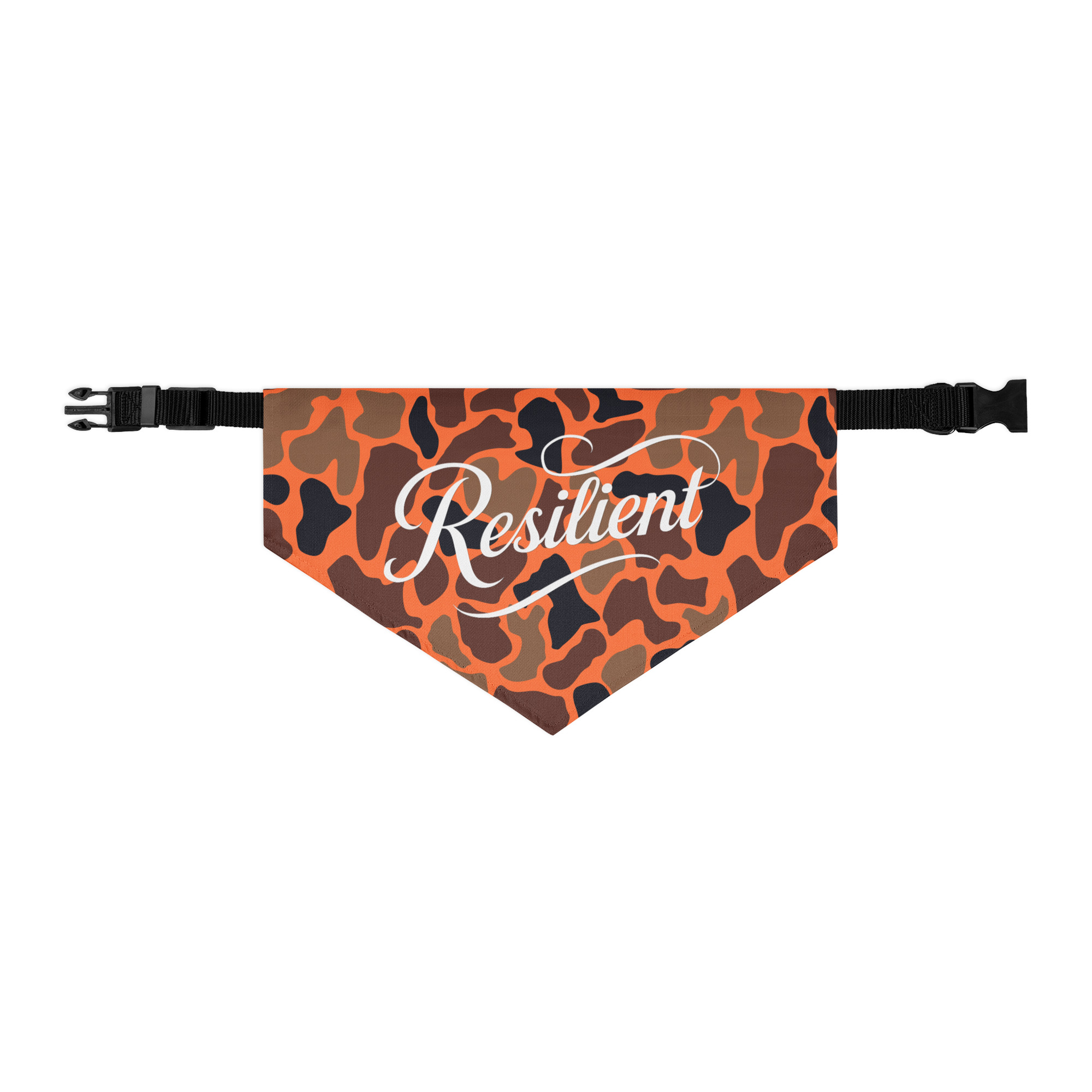 Orange Camo Pet Bandana - Image 3