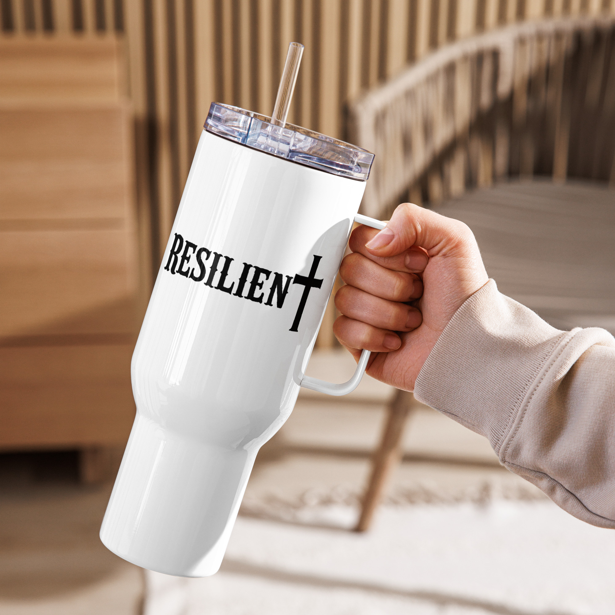 Cross Logo Travel Mug - Image 5