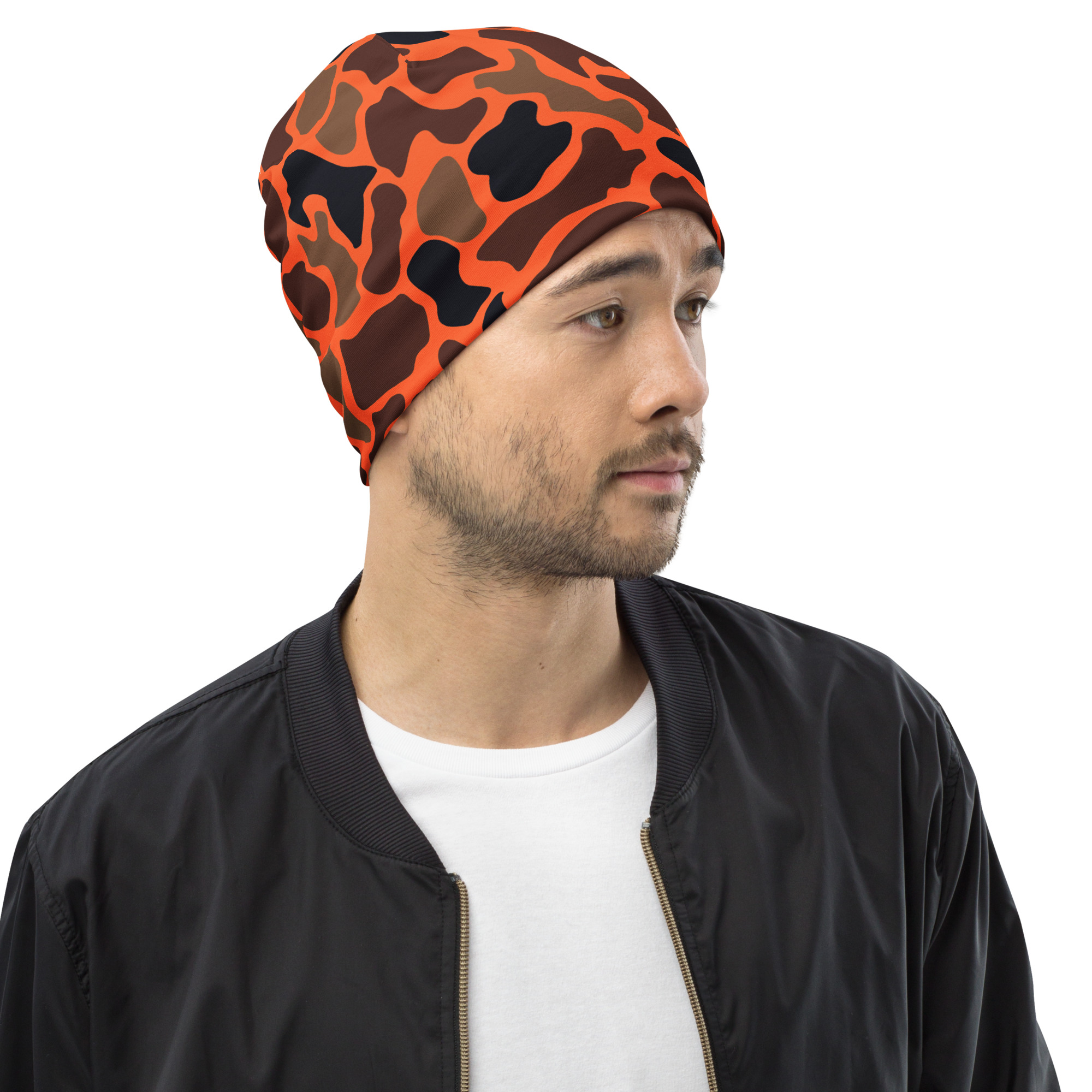 Orange Camo Beanie