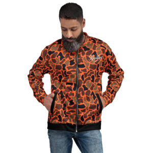 Orange Camo Unisex Bomber Jacket