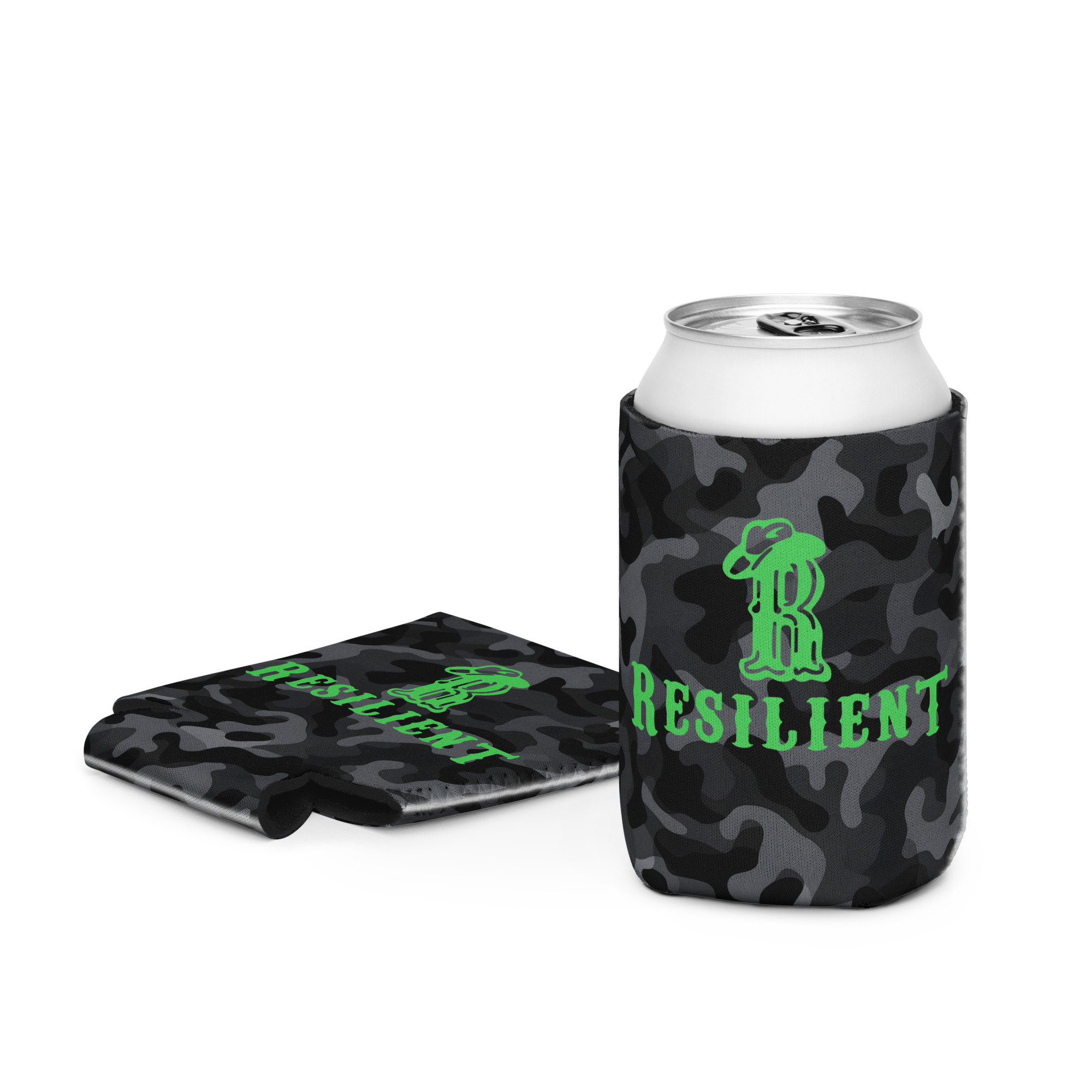 Camo and Green Can Koozie - Image 4