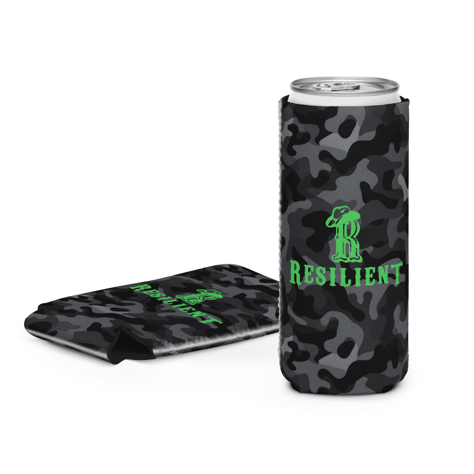 Camo and Green Can Koozie - Image 5