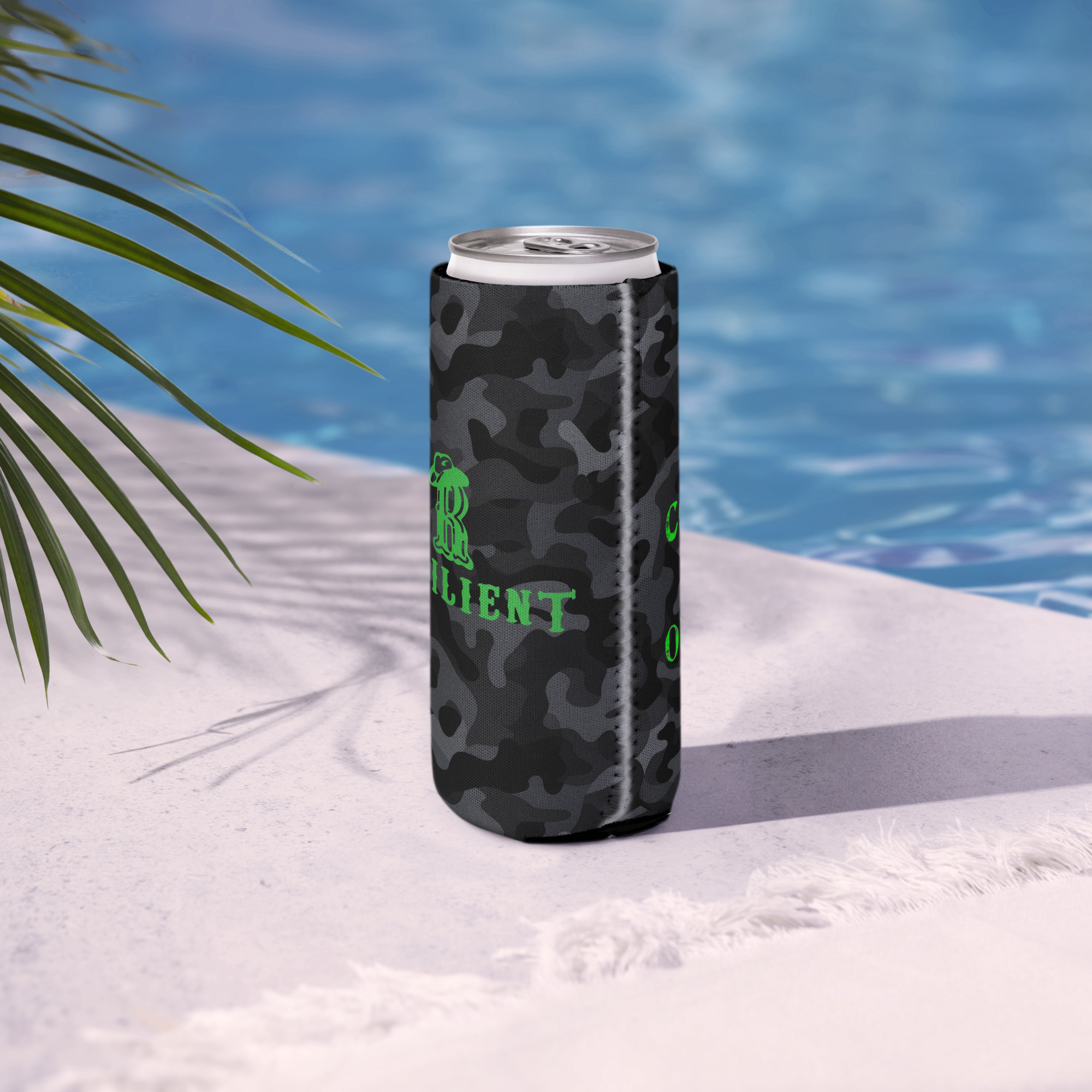 Camo and Green Can Koozie - Image 3