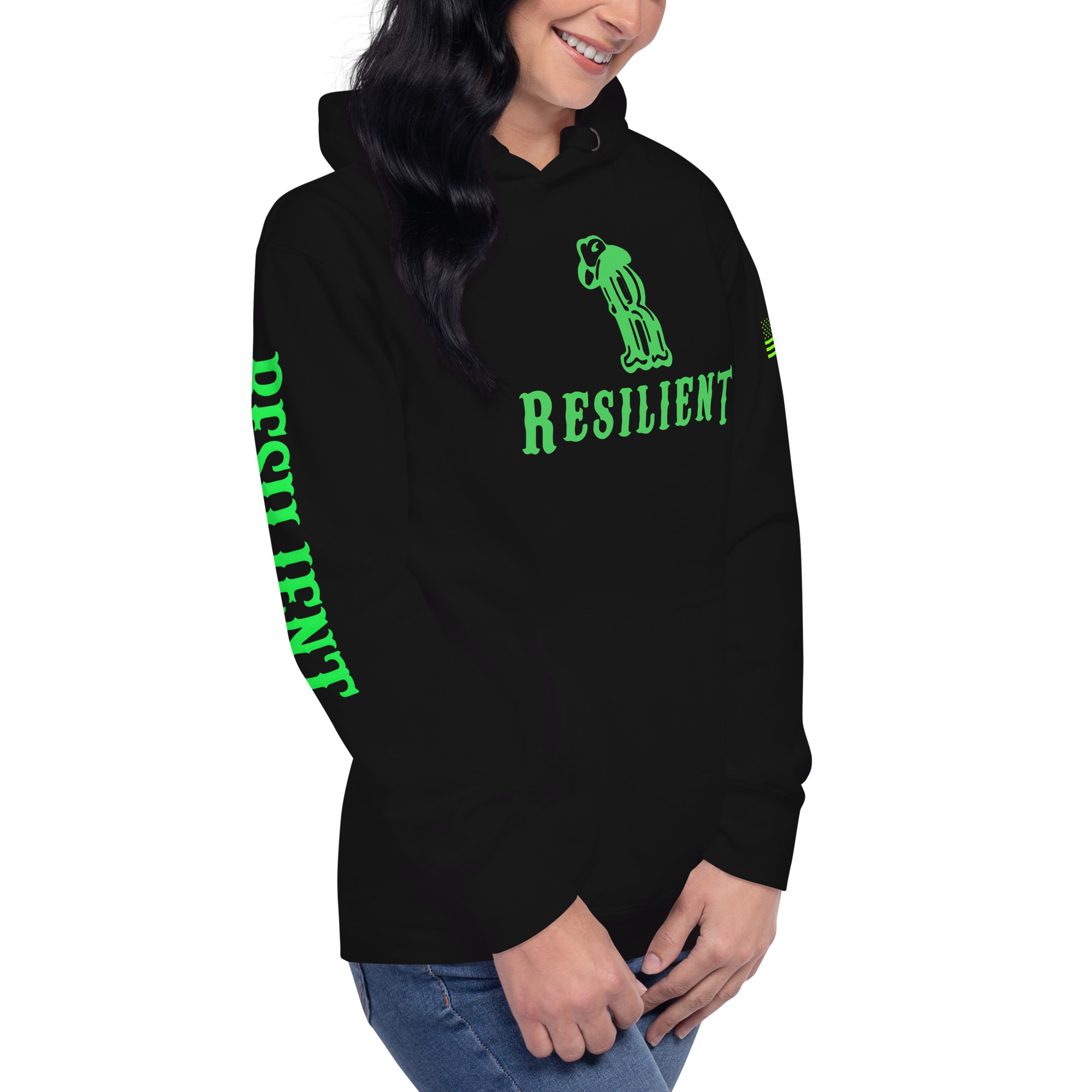 Logo and Slogan Unisex Hoodie - Image 7
